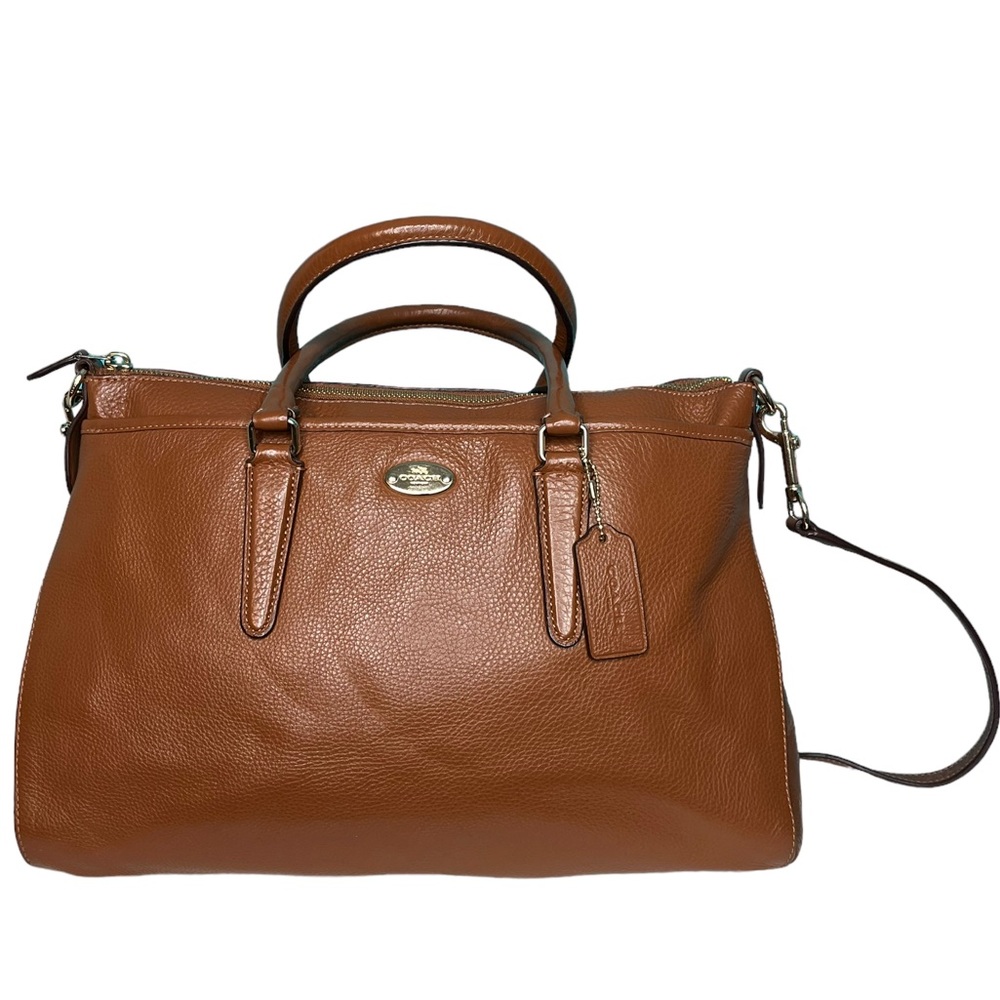 Coach Morgan Satchel Brown Leather Purse With Strap